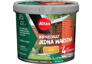 Altax Impregnat Jedna Warstwa Pinia 4,5L Mat