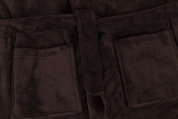 МУЖСКОЙ КОРИЧНЕВЫЙ ПУШИСТЫЙ ХАЛАТ, РАЗМЕР L A103