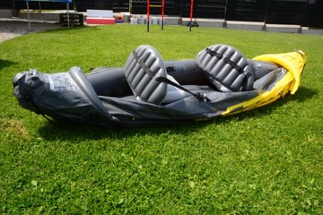 Поврежденный надувной каяк с веслами Intex Explorer K2