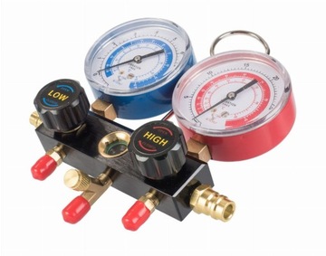 Климатический тестер AZOT HYDROGEN R134a, манометры для поиска утечек