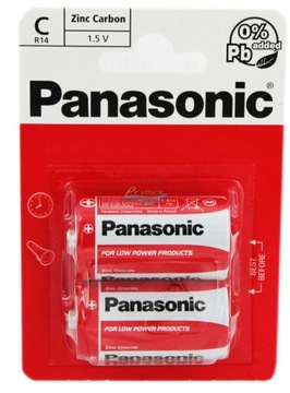 Panasonic Zinc Carbon C R14 Baterie 1,5V 2szt