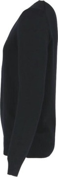 Sweter Tommy Hilfiger klasyk V-neck czarny r. L