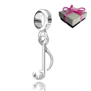 Zawieszka Charms Nutka Nuta z Nutą Srebro 925