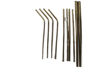 Słomki wielorazowe rurki metalowe 10szt