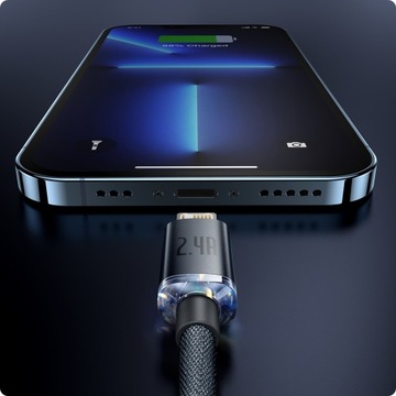 КАБЕЛЬ BASEUS STRONG USB - LIGHTNING ДЛЯ IPHONE IPAD ОПЛЕТЕННЫЙ КАБЕЛЬ 2.4A 200см