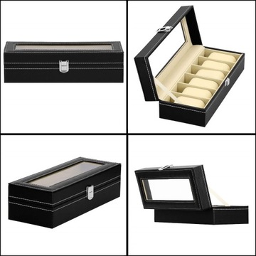 ОРГАНАЙЗЕР ДЛЯ ЧАСОВ, 6 шт., ЮВЕЛИРНАЯ ШКАТУЛКА, ЭЛЕГАНТНАЯ КОРОБКА