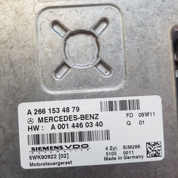 JEDNOTKA MOTORU ŘÍZENÍ MERCEDES A TŘÍDA W 169 A2661534879 5WK90922