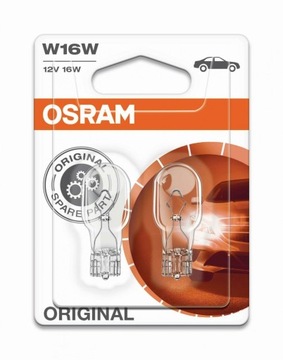 OSRAM ORIGINAL ŻARÓWKI W16W 12V W2.1X9.5D DUO
