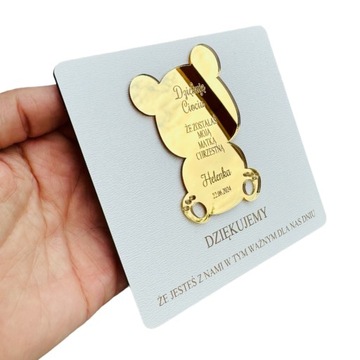 Сувенир на Крещение Спасибо ЗОЛОТО Крестным родителям, набор 2 шт.