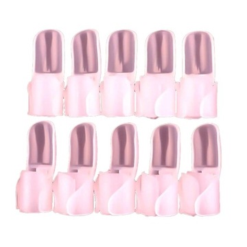 10x Klipsy ochronne do pomalowanych paznokci PINK