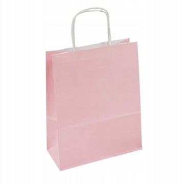 Torebki Papierowe Pastelowy róż 18x8x22,5 250szt