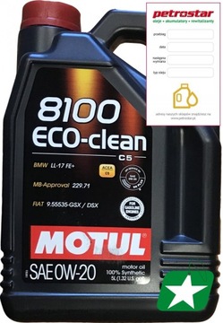 MOTUL ECO-CLEAN C5 0W20 5L