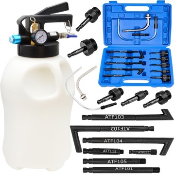 ПНЕВМАТИЧЕСКИЙ НАСОС ДЛЯ ЗАЛИВА МАСЛА В КОРОБКИ ПЕРЕДАЧ + ПЕРЕХОДНИКИ 13шт.
