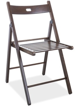 СКЛАДНОЙ ДЕРЕВЯННЫЙ СТУЛ ТЕМНОЕ ДЕРЕВО ОРЕХ SMART II СТОЛОВАЯ ГОСТИНАЯ