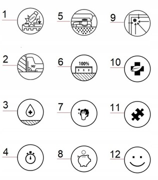 Kabina prysznicowa 80x100 czarna brodzik StonEfect
