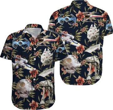 TIEOSKD236 koszula męska casual krótki rękaw regular poliester rozmiar XL