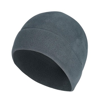 chulisia Cuff Beanie Plain Hat Winter Warm grey