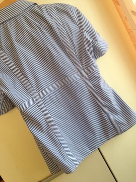 36 38 M Zara koszula w paski biało niebieskie