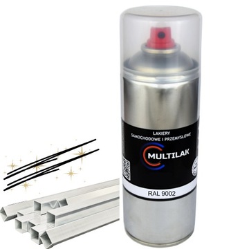 Lakier farba w sprayu do aluminium RAL 9002 Półmat