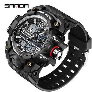 SANDA Brand G- Style Military Watch Men Digital Shock Sports Watches For