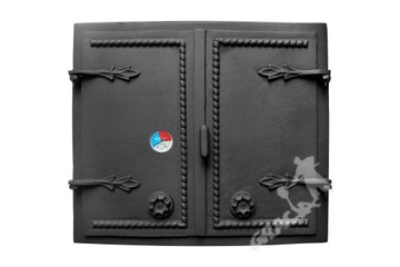 DRZWI B03-55X64 CM+TERMOMETR 250C ŻELIWNE CHLEBOWE
