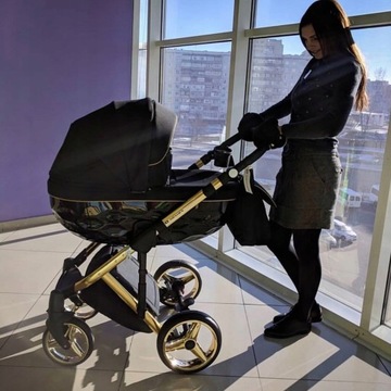 ADAMEX Chantal Special Edition черная коляска 2 в 1
