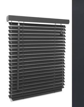ŻALUZJE ANTRACYT ROLETY DREWNIANE 25MM 220x160