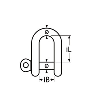 ШАКЕЛЬ 11,8 ММ АЛЮМИНИЕВОГО ЦВЕТА 1 ШТ.