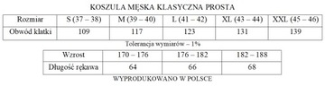 POLSKA KOSZULA MĘSKA BIAŁA 176/182 DŁUGI RĘKAW 45/46 XXL ELEGANCKA 2XL