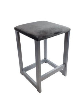 Квадратный бархатный табурет с сиденьем, 30 см.