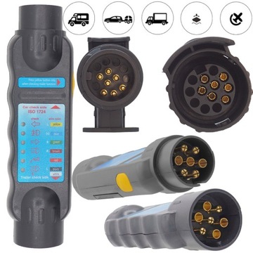 ТЕСТЕР ГНЕЗД СЦЕПКИ ПРИЦЕПА + 2 ПЕРЕХОДНИКА