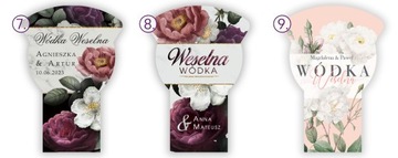 Наклейки Этикетки ŻUBROWKA WEDDING VODKA, матовая фольга