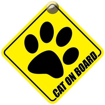 CAT ON BOARD - PRZYSSAWKA DO SAMOCHODU - 012