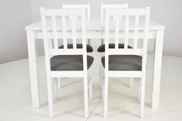 Раздвижной стол 80х120/150 + 4 деревянных стула