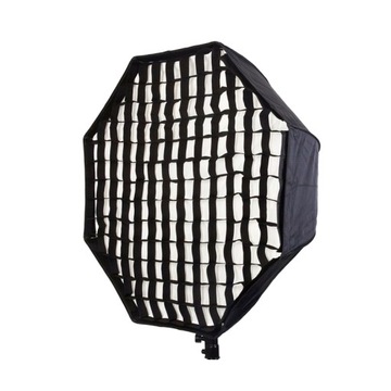 ГЛУБОКИЙ СОФТБОКС-ЗОНТ Восьмиугольный окто-параболический 80 см РЕШЕТКА + КРЫШКА