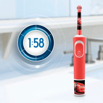 Зубная щетка Oral B AUTA CARS Vitality, 2 РЕЖИМА ЗАРЯДКИ