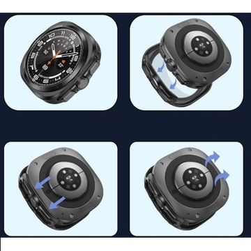 КОРПУС + СТЕКЛО Защитный чехол 2в1 с защитой на 360° для Samsung Galaxy Watch Ultra 47 мм