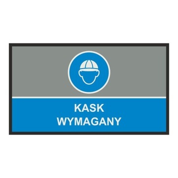 Oznakowanie podłogowe WYMAGANY KASK 85x150 cm