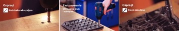 Набор из 49 сверл и бит BOSCH X-Line Premium.