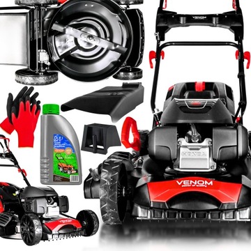 MOCNA KOSIARKA SPALINOWA VENOM LMS56-200H NAPĘD KOSZ MULCZOWANIE ZESTAW XXL