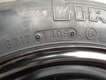 KOLO DOJEZDOVÉ 4,00BX14H ET43 135/80B14 84M NÁŘADÍ FIAT 500 2007-