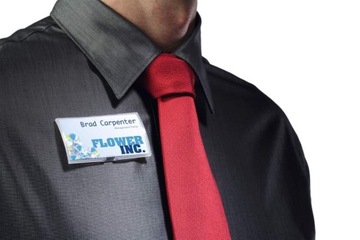 Персональный бейдж с магнитом Durable Click Fold 40х75мм прозрачный