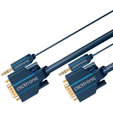 Кабель CLICKTRONIC VGA с аудиоразъемом 3,5 мм, 3 м