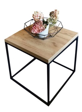 STOLIK KAWOWY INDUSTRIALNY STYL LOFT 55x55x54