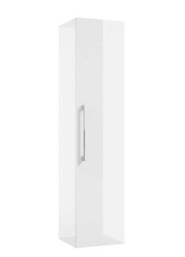 Szafka łazienkowa wisząca wysoka słupek biały połysk 125x32,5 cm SOLIDNY