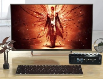 Промышленный мини-ПК без вентилятора M8A 2xRJ45 RS232 HDMI WIN