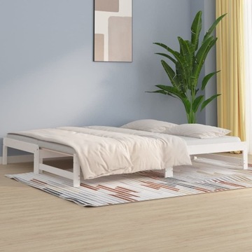 Łóżko składane drewniane VidaXL 0 90x190 biały