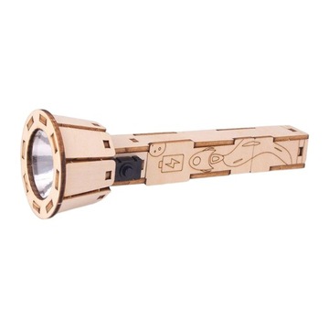 DIY drewniany model latarki wczesna edukacja