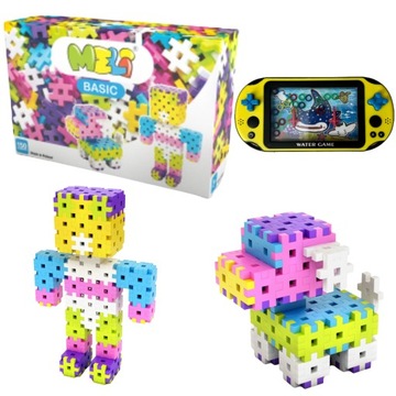 KLOCKI WAFLE KONSTRUKCYJNE MINI MELI BASIC 150 PINK + PREZENT Polskie 3+