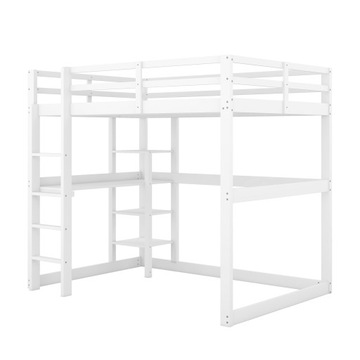 Каркас детской кровати-чердака с 4 отделениями для хранения вещей 140х200см сосна